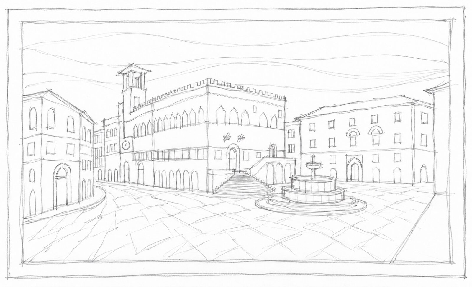 Piazza IV Novembre — Bozzetto
