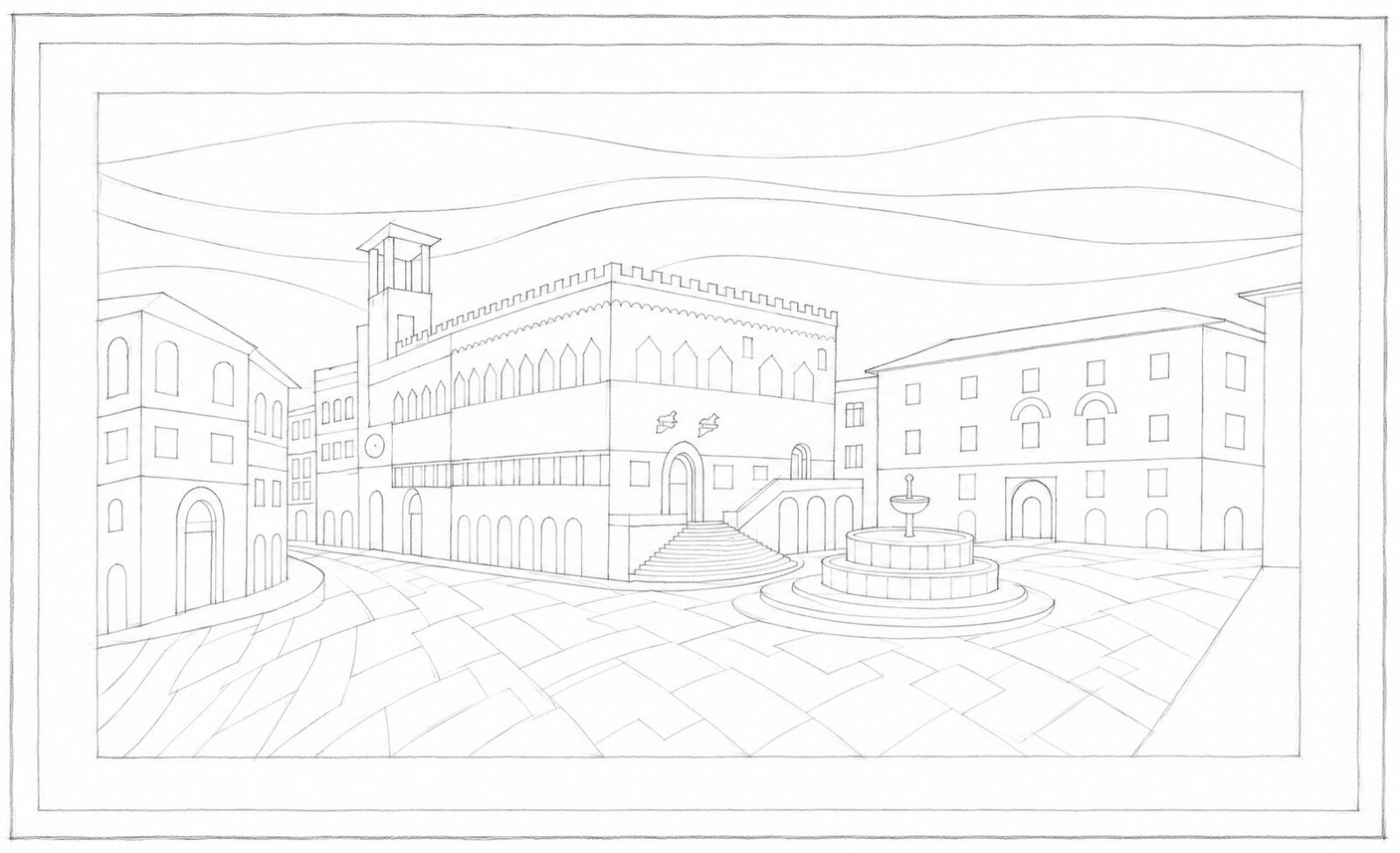Piazza IV Novembre — Bozzetto