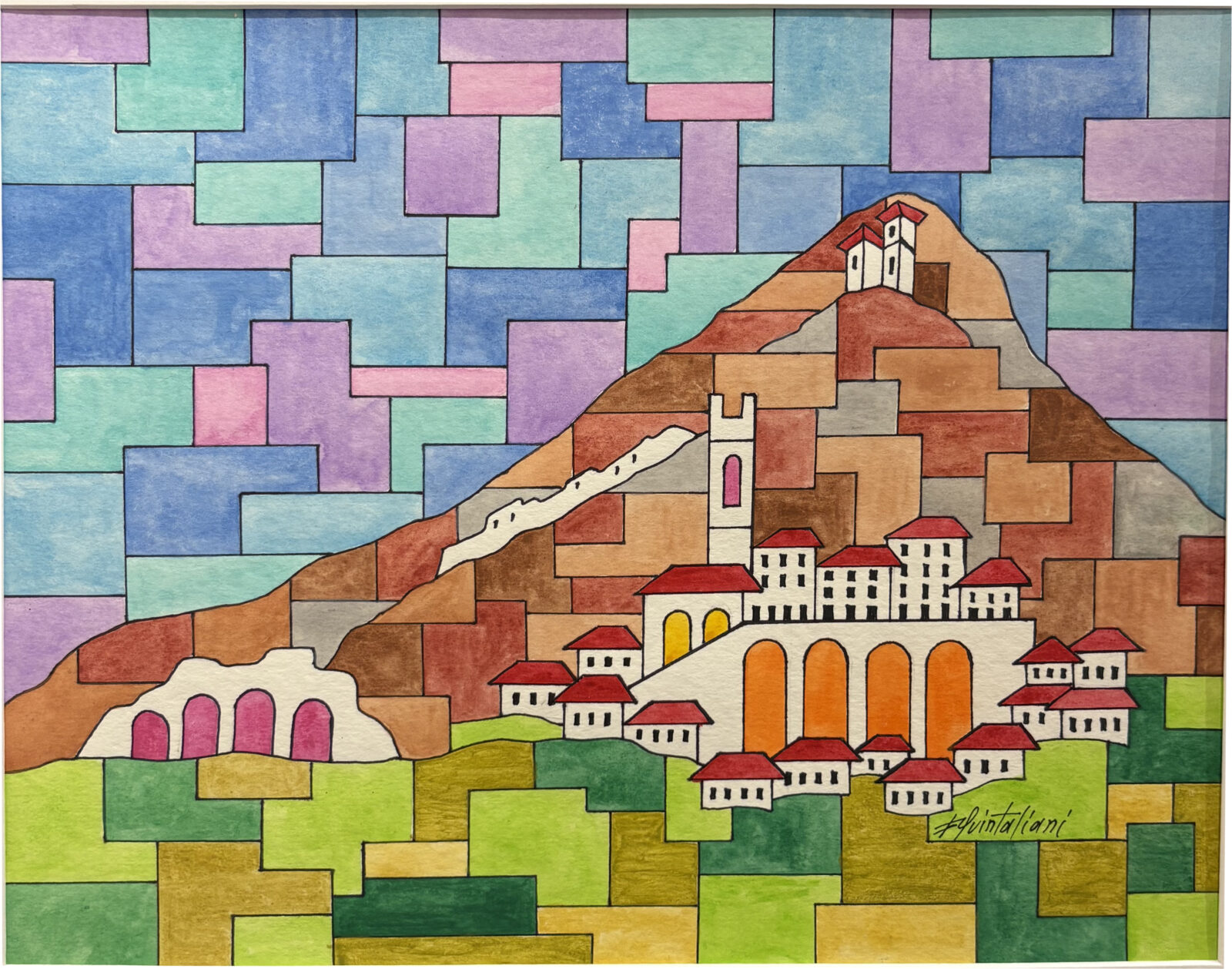 Gubbio, acquerello